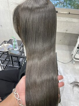 ディジョン 自由ヶ丘(Dijon) 韓国顔まわりレイヤーカットグレージュオリーブベージュブラウン