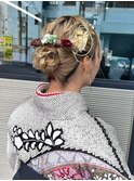 ヘアセットヘアアレンジハーフアップ/卒業式/成人式/振袖/袴