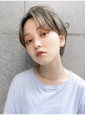 【GEEKS渋谷】グレーアッシュ/小顔/ハンサムショート/秋冬カラー