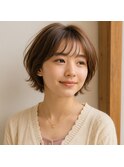 柔らかナチュラルショートボブ 20代 30代 40代 50代 60代 ボブ