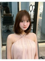ラル 立川南口(lar) 短め2_黒髪小顔オリーブグレーココアベージュクラゲヘアー