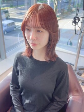 ファースト 仙台店(first) 韓国ハッシュカット×オレンジブラウン