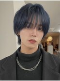 【NARE NOE】ブルーブラック×シースルーマッシュウルフ