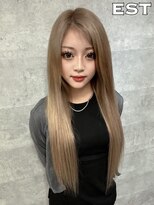 エスト 大阪梅田(EST) レミー100%高級人毛/53cm☆シールエクステ60枚+ブリーチカラー