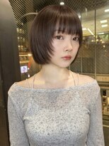 ミンクス 銀座店(MINX)&nbsp;MINX宇都 顔周りレイヤー顎ラインボブ ピンクブラウン