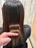 エヌアンドエー せんげん台店(N&A) 艶感ダークブラウン×ナチュラルストレートロング