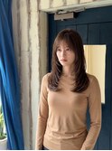 【小顔効果◎】韓国風レイヤー×透明感カラー