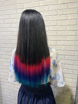 ミミック (mimic) 【派手髪】pink×purple× blue×light blue【グラデーション】