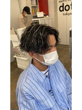 メンズ サロン ドット トウキョウ 町田店(men's salon dot. tokyo) 【橋本滉太】波巻きパーマ×ハイライト