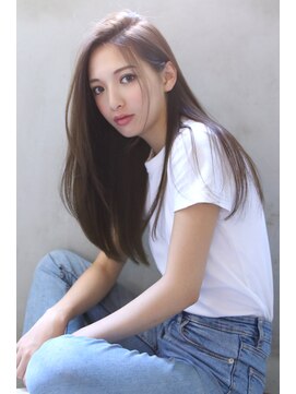 ブラン 栄(Blanc) 【Blanc】顔周りレイヤー＿バニラベージュ＿横顔美人ロング