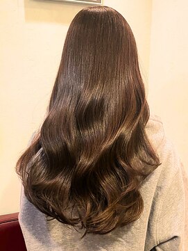 シェール(cher) 暗髪でも透明感たっぷりカラー/韓国巻き【cher西宮北口：MAYA】