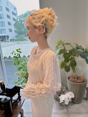 結婚式など特別な日におすすめ!崩れにくいヘアセットで１日中キレイをキープ◎お任せでも可愛く仕上げます*