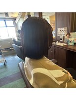 シャンプー ボーイ 宮崎柳丸店(SHAMPOO BOY) ぱっつんボブ/縮毛矯正