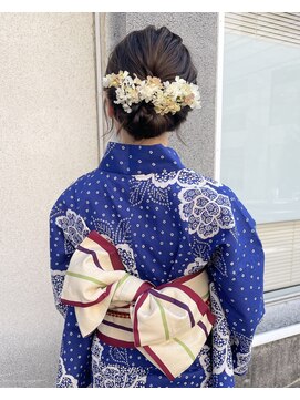 マノハル(MANOHARU) 表参道浴衣着付け　大人な着物風帯結び