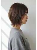 透明感ベージュ/くびれヘア/外はね