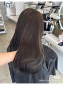 ブリーチなし透明感シアーグレージュ