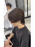 センターパートニュアンスパーマ