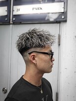 プロショップウェーブ(PRO SHOP WAVE)&nbsp;アッシュブラック/カルマパーマ/ベリーショート/原宿