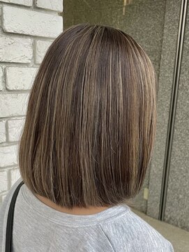 オーガニックエコ 川越(organic+eco) 30代40代◎秋カラー◎グレージュハイライト×ボブ