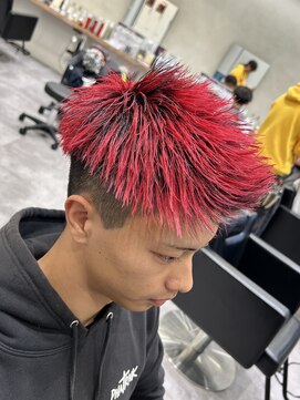 ルースト 京都駅前店(ROOST) レッドフルメッシュ×フェードジェット