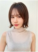 くびれボブくびれヘア顔周りカット外ハネボブレイヤーボブロブ