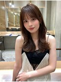 レイヤーカット小顔に見せるヘア/韓国ヘア/髪質改善/福岡/博多/