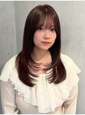 オリーブグレー髪質改善/黒髪/小顔/柏駅柏/縮毛矯正