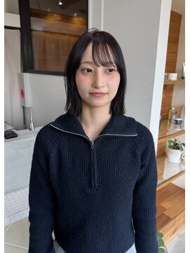 イロプラスソイ(iro + soi) 暗めラベンダー×切りっぱなしボブ