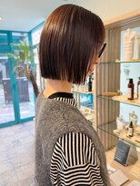 ヘアーメイクオズ(hair make O/S) メテオストレートで柔らかボブスタイル