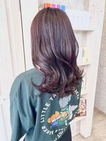 キャアリー(Caary)&nbsp;福山市Caary艶髪おすすめ暖色ルビーカラーふんわり厚みレイヤー