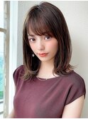 前髪パーマ/ミニウルフ/テラコッタ/デジタルパーマ/くすみブルー