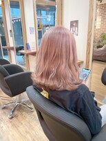 エイト プラット 渋谷2号店(EIGHT plat)&nbsp;コーラルピンク　ケアブリーチダブルカラー　2/3