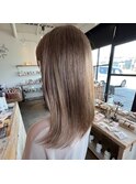 ブリーチ無しのベージュカラーミディ
