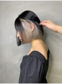 ボブ　インナーカラー　ホワイトグレージュ　edge. 下北沢
