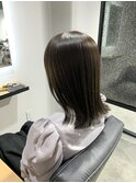 ブリーチなしのオリーブベージュ