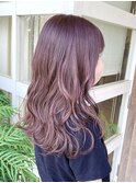 パープル×セミロング(ハイライト履歴あり)
