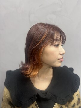 リラン 大宮(Lilan) インナーカラー/ボブ/ピンクブラウン[大宮駅]