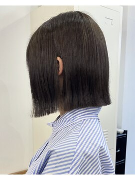 イコ 表参道原宿(ico) グレージュ　ブリーチなしダブルカラー　ボブ