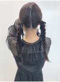 ヘアアレンジ 三つ編みアレンジ お呼ばれヘア 結婚式アレンジ