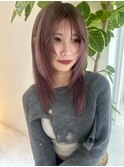 レイヤーカットハイライトショートヘアイルミナカラーオージュア