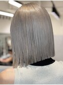 グレーボブ/渋谷/ブリーチ/ハイトーン/エクステ/ボブ/韓国