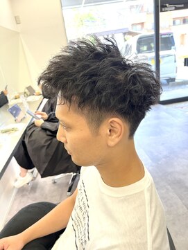 アイスプロドバイブルーム 木更津店(ice prod by bloom) MEN’S HAIR/ブルーブラック/フェザーパーマ/木更津