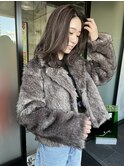 外国人風ハイライト×レイヤーカット