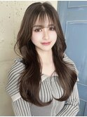 韓国ヘア レイヤーカット 顔まわりカット 前髪