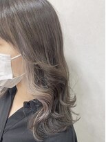テーラヘアー つくば研究学園店(TELA HAIR)&nbsp;イヤリングカラー×ホワイトベージュ【TELAHAIRつくば研究学園】