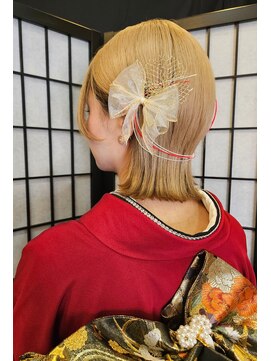 ウィスプ 赤羽店(wisp) 成人式後撮りボブアレンジ