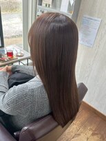 コルテ 倉敷西坂店(CoRte.)&nbsp;タイトストレート/チョコレートブラウン/くせ改善/ローレイヤー