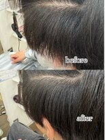 オーシャントーキョー 大阪(OCEAN TOKYO)&nbsp;ワックスなしツーブロックメンズセンターパートニュアンスパーマ