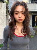 ロングレイヤー透明感ベージュ