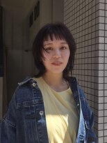 インク(ink”) ミディアムウルフ×顔回りレイヤーボブ@20代30代40代50代